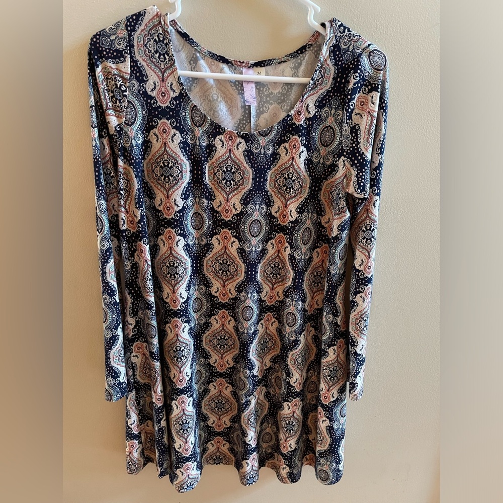 Alya Multi color long sleeve dress